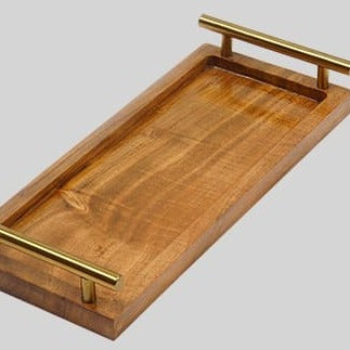 Sigle serving wood tray