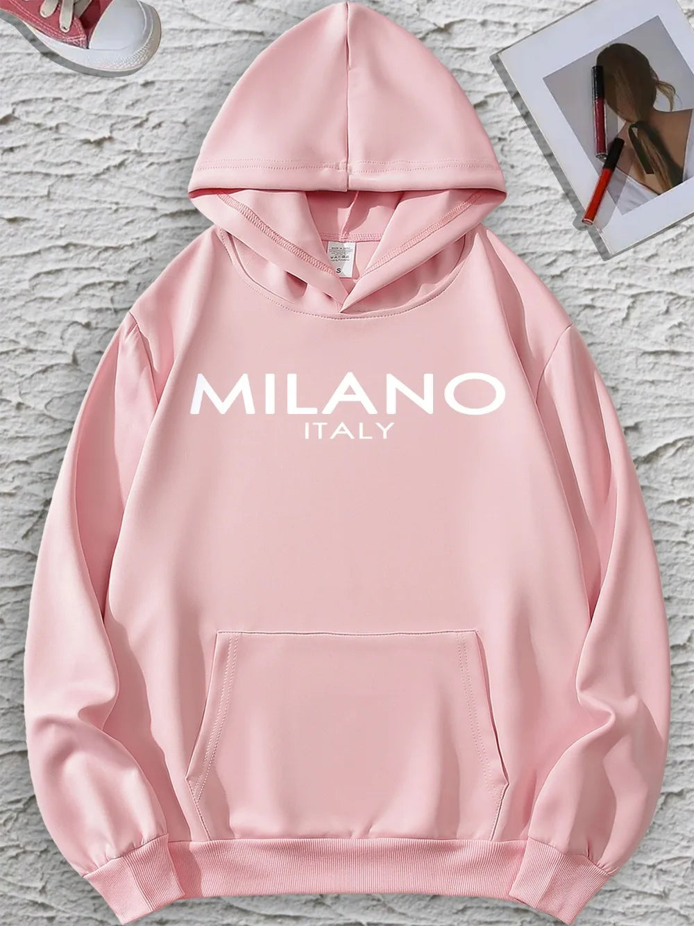 MILANO Italy Name Print Hoodie.