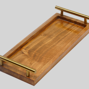 Sigle serving wood tray